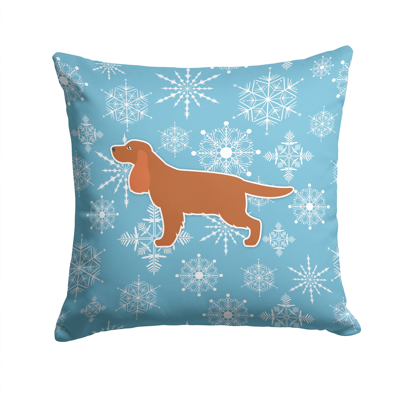 Winter Snowflake English Cocker Spaniel Fabric Decorative Pillow BB3512PW1414 - the-store.com