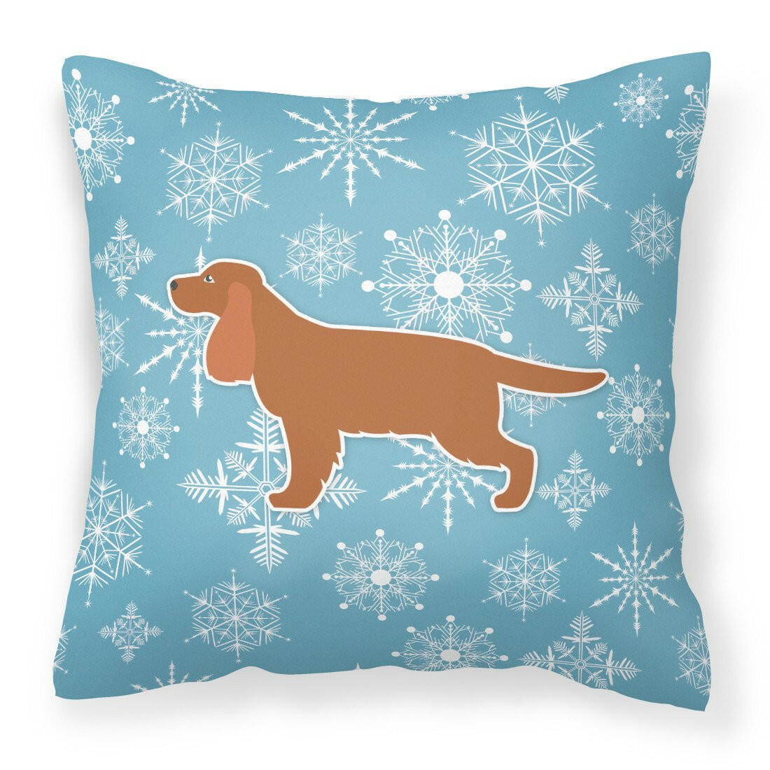 Winter Snowflake English Cocker Spaniel Fabric Decorative Pillow BB3512PW1818 by Caroline's Treasures