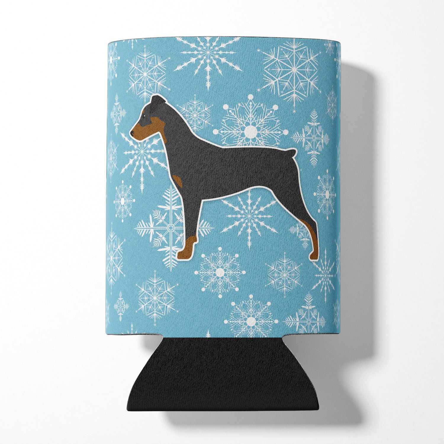 Winter Snowflake German Pinscher Can or Bottle Hugger BB3513CC  the-store.com.