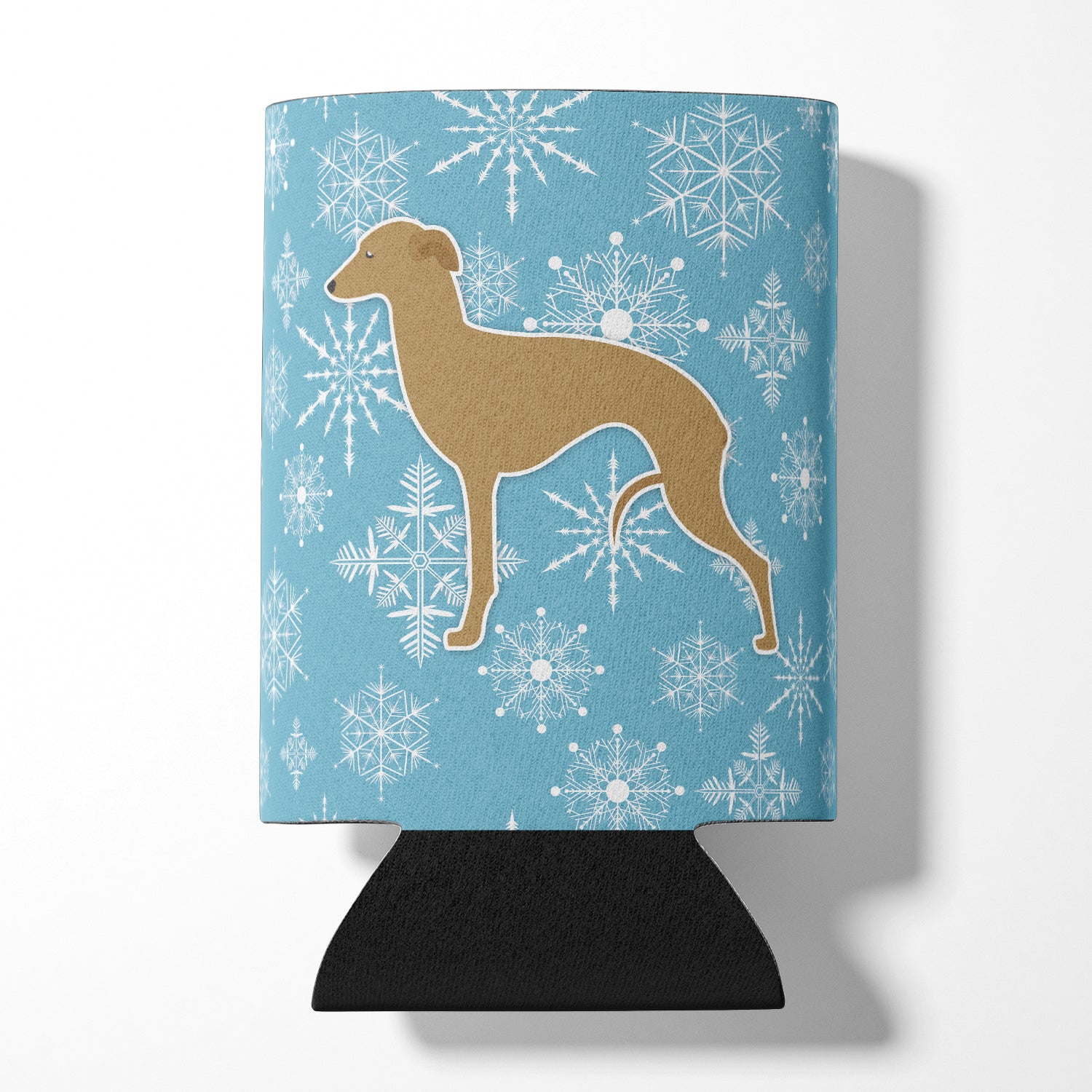 Winter Snowflake Italian Greyhound Can or Bottle Hugger BB3514CC  the-store.com.