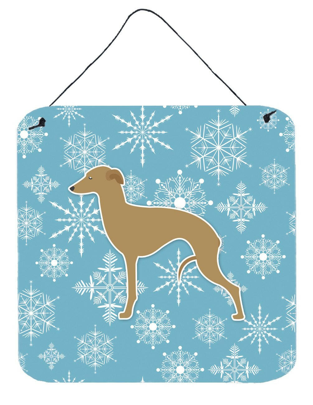 Winter Snowflake Italian Greyhound Wall or Door Hanging Prints BB3514DS66 by Caroline's Treasures