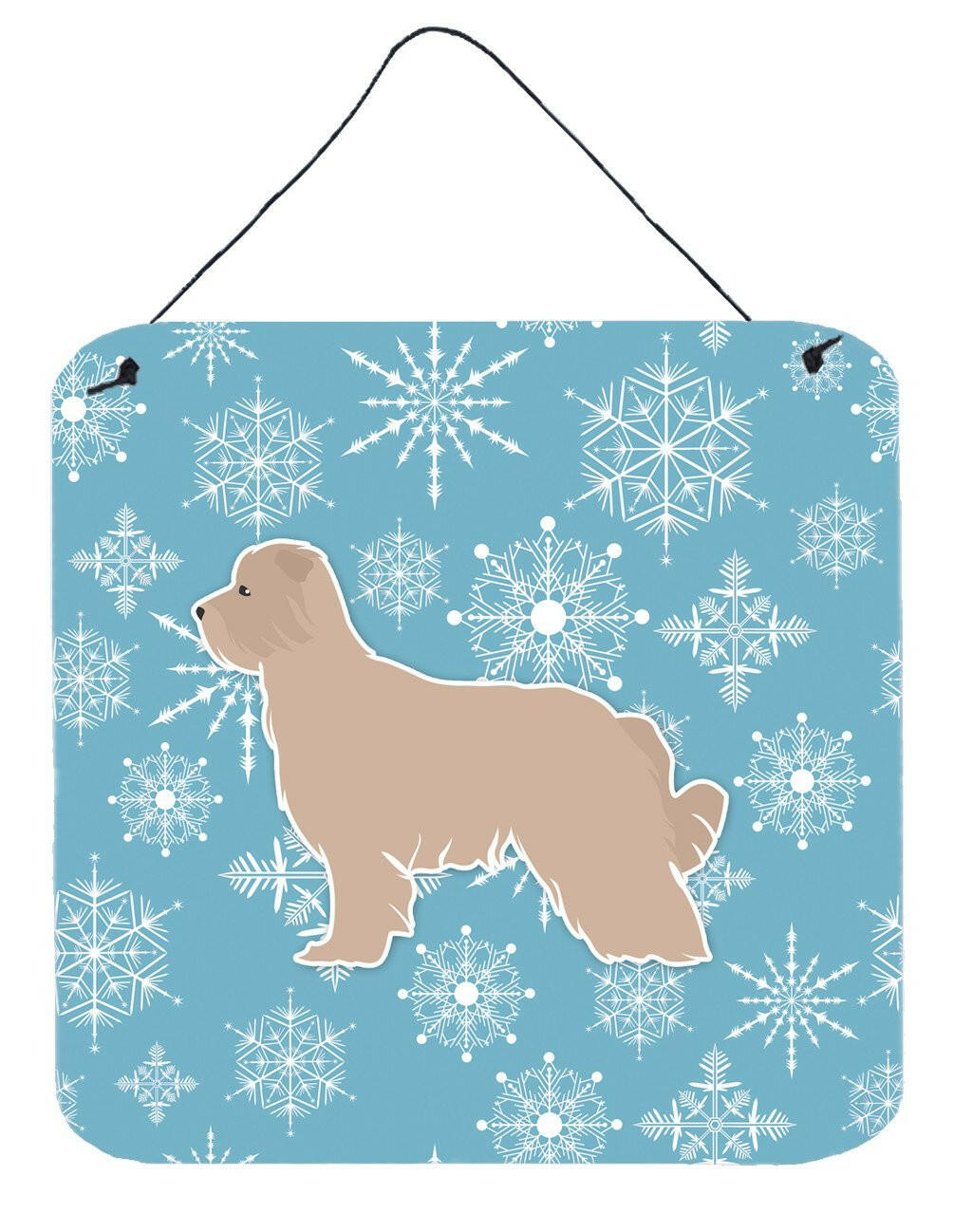 Winter Snowflake Pyrenean Shepherd Wall or Door Hanging Prints BB3518DS66 by Caroline's Treasures