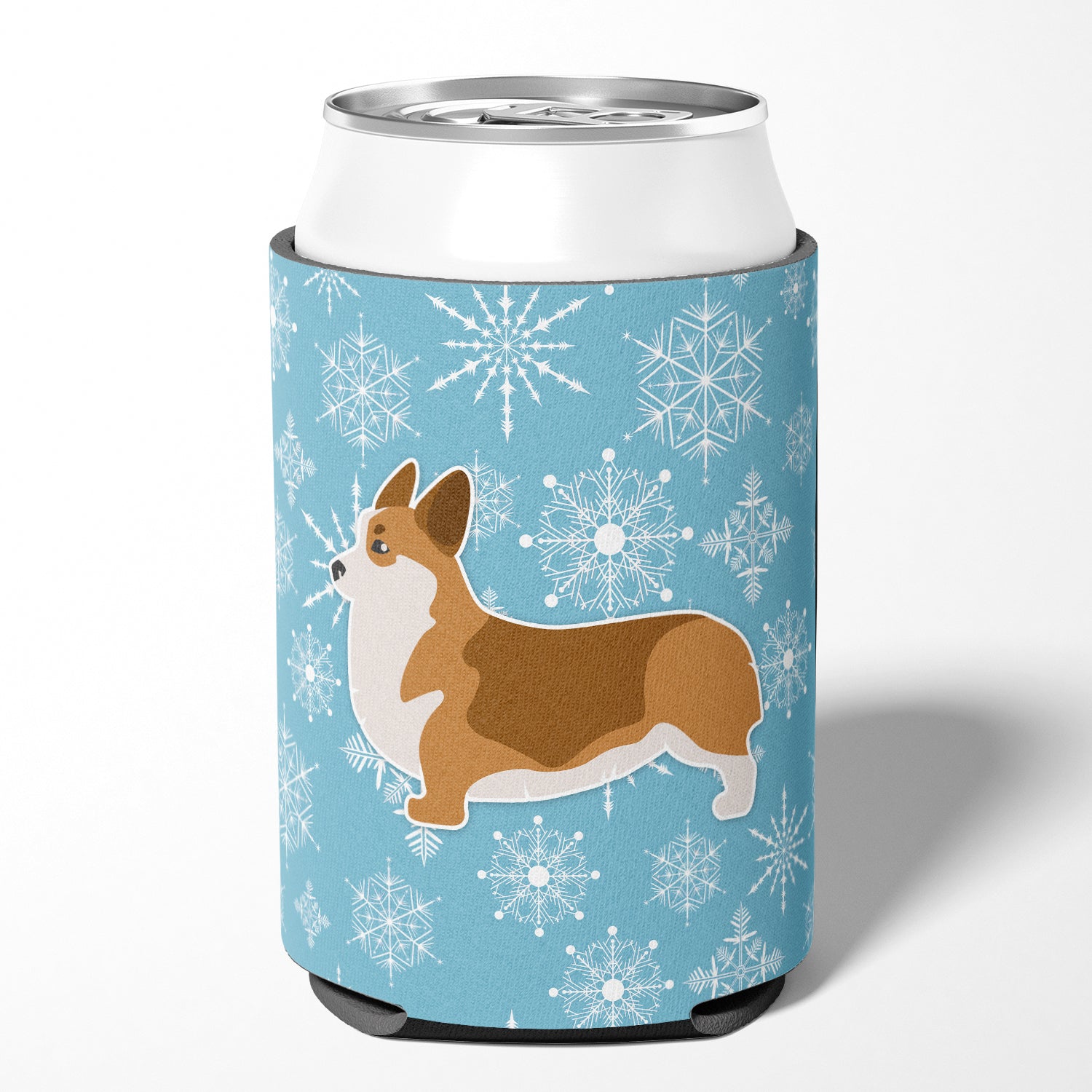 Winter Snowflake Corgi Can or Bottle Hugger BB3520CC  the-store.com.