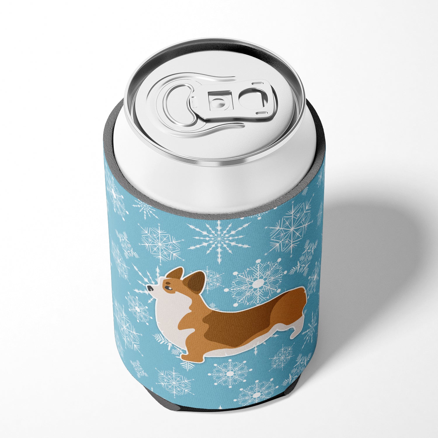 Winter Snowflake Corgi Can or Bottle Hugger BB3520CC  the-store.com.