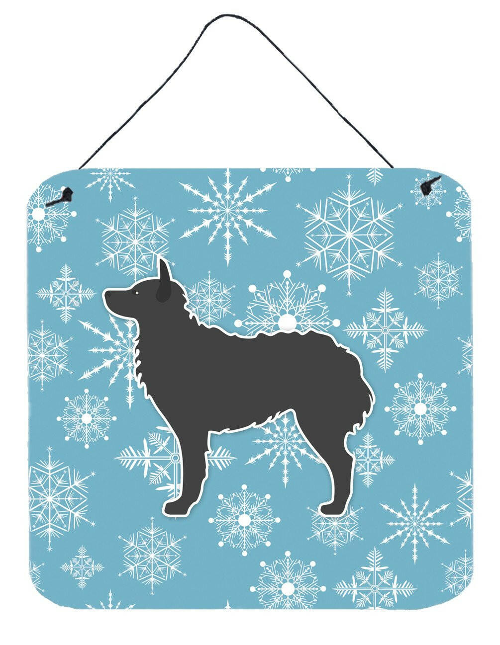 Winter Snowflake Croatian Sheepdog Wall or Door Hanging Prints BB3521DS66 by Caroline's Treasures