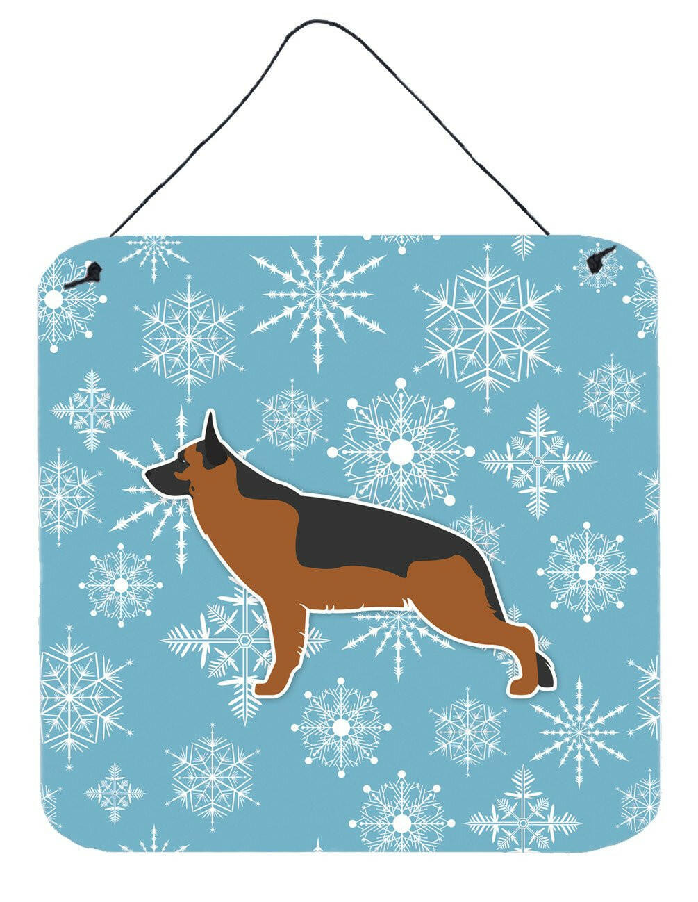 Winter Snowflake German Shepherd Wall or Door Hanging Prints BB3524DS66 by Caroline&#39;s Treasures