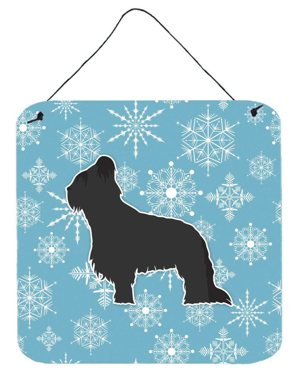 Winter Snowflake Briard Wall or Door Hanging Prints BB3526DS66 by Caroline&#39;s Treasures