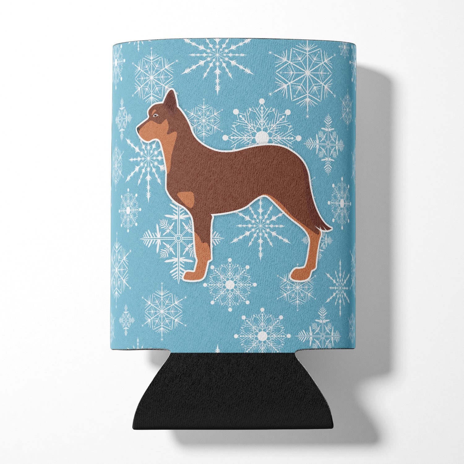 Winter Snowflake Australian Kelpie Dog Can or Bottle Hugger BB3529CC  the-store.com.