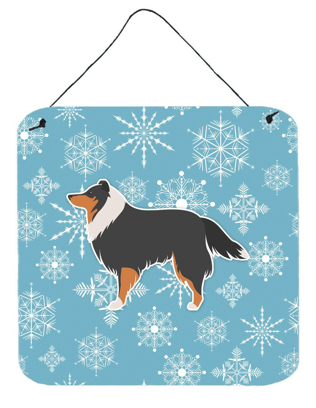 Winter Snowflake Sheltie/Shetland Sheepdog Wall or Door Hanging Prints BB3530DS66 by Caroline's Treasures