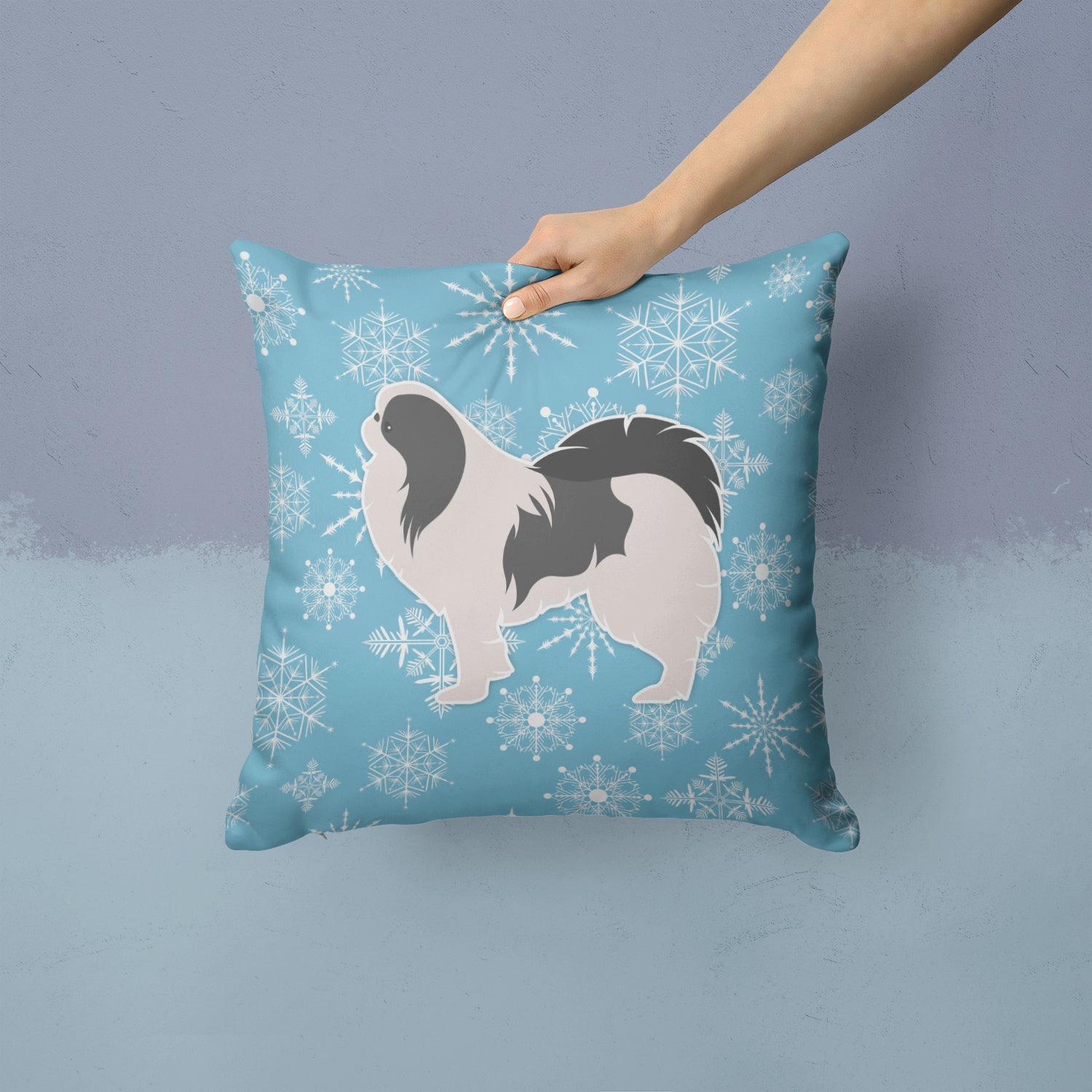 Winter Snowflake Japanese Chin Fabric Decorative Pillow BB3537PW1414 - the-store.com