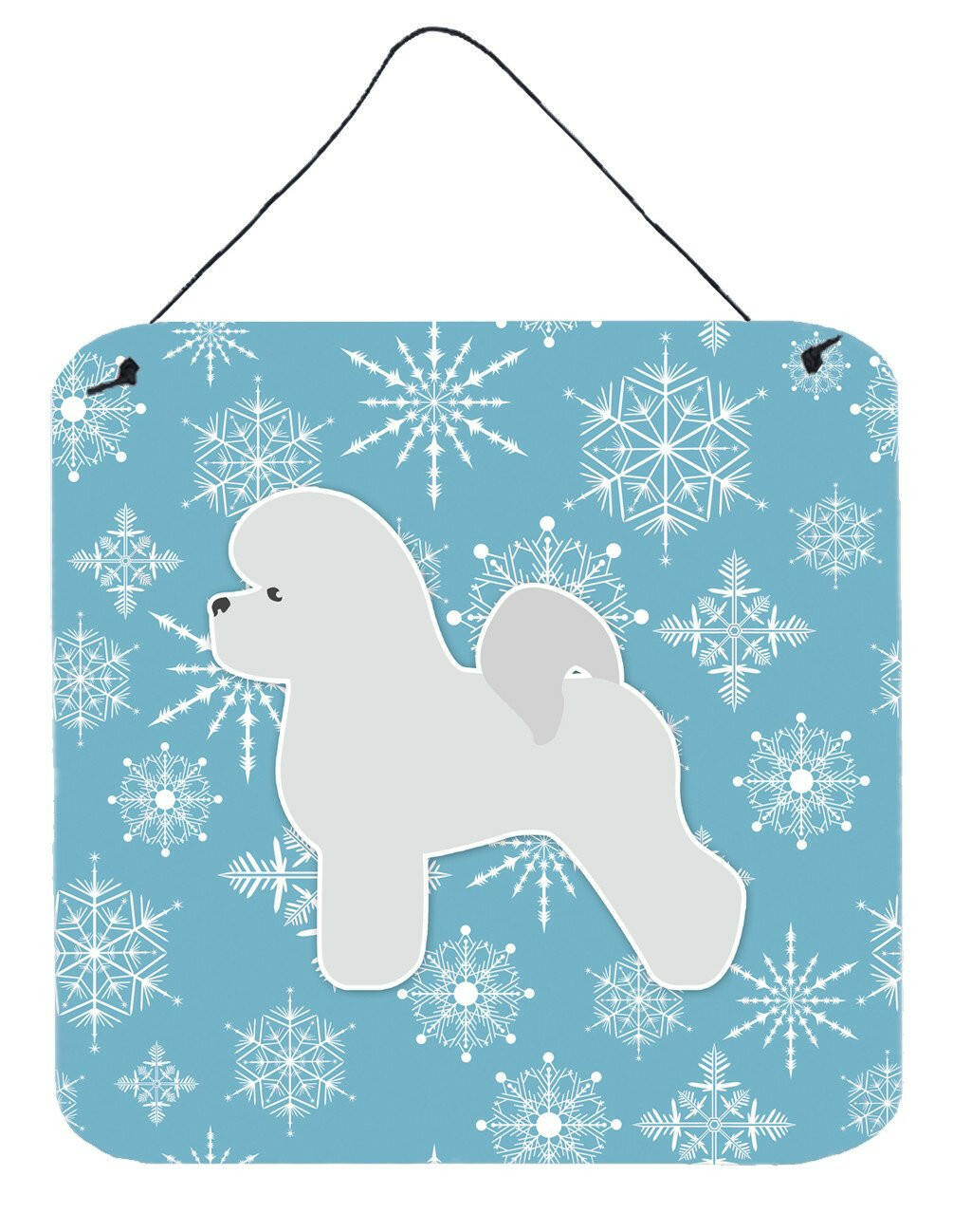 Winter Snowflake Bichon Frise Wall or Door Hanging Prints BB3545DS66 by Caroline&#39;s Treasures