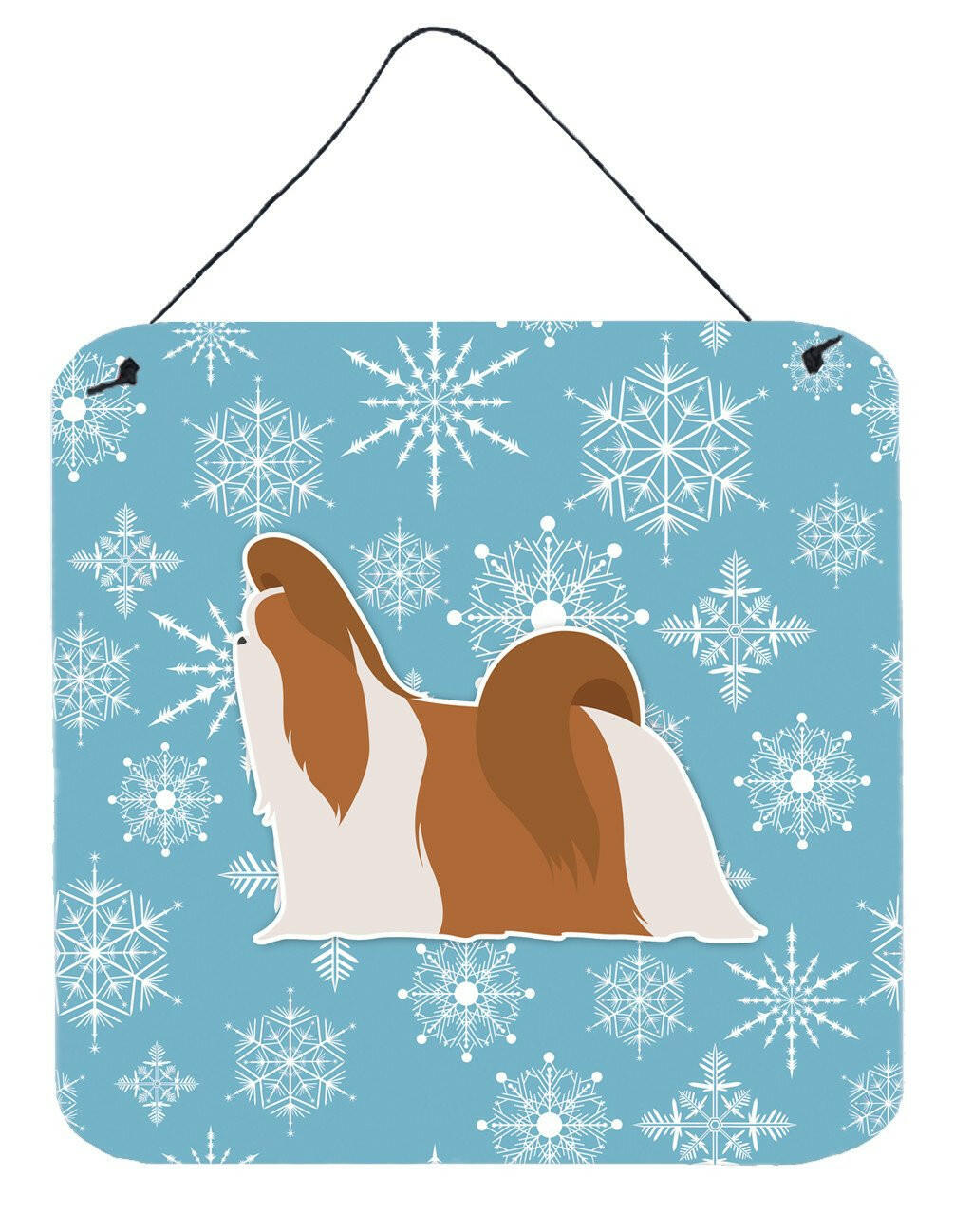 Winter Snowflake Shih Tzu Wall or Door Hanging Prints BB3546DS66 by Caroline's Treasures