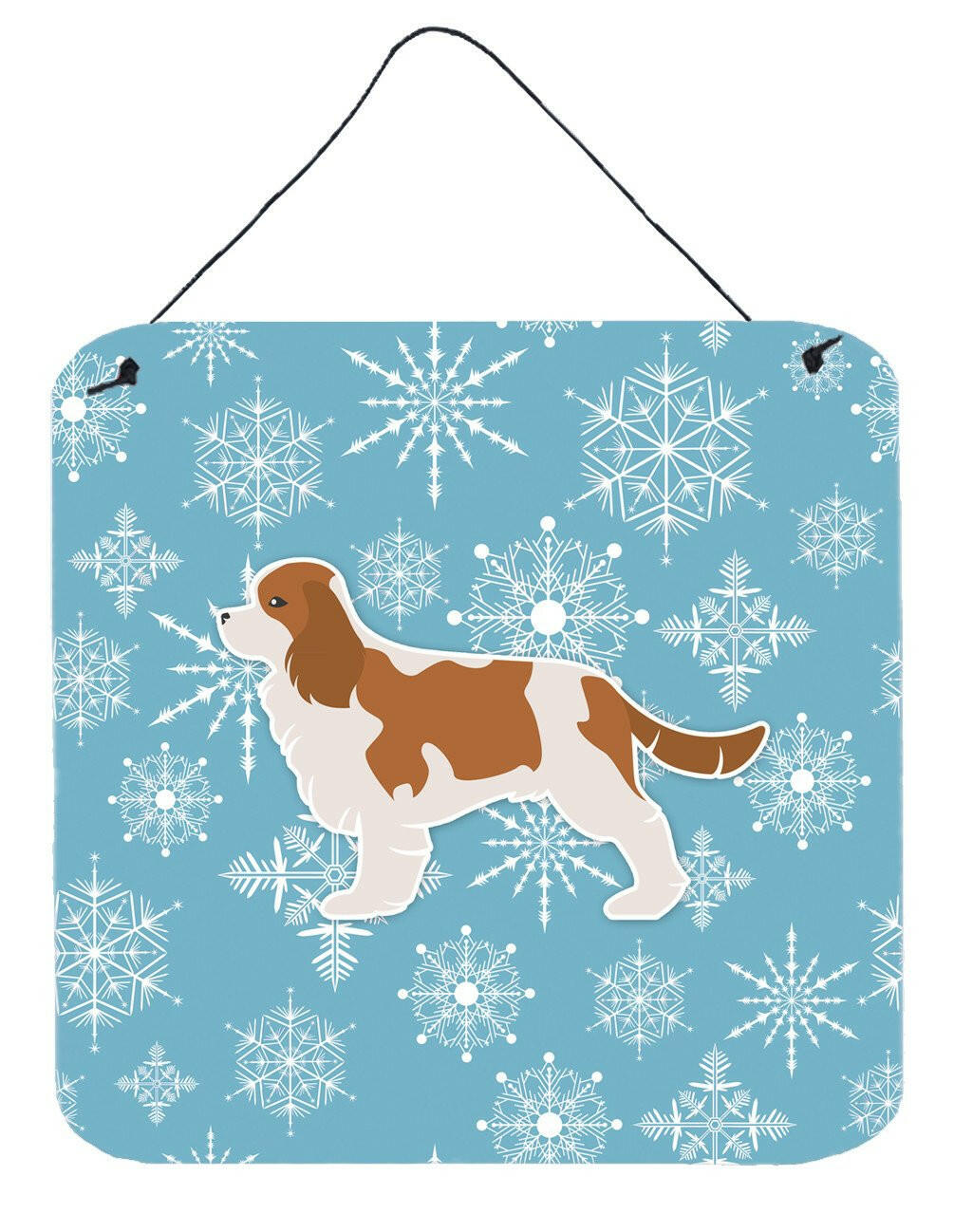 Winter Snowflake Cavalier King Charles Spaniel Wall or Door Hanging Prints BB3549DS66 by Caroline's Treasures