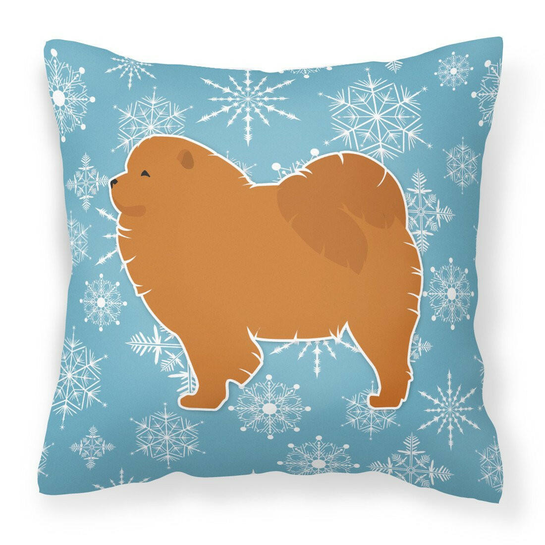 Winter Snowflake Chow Chow Fabric Decorative Pillow BB3551PW1818 by Caroline's Treasures