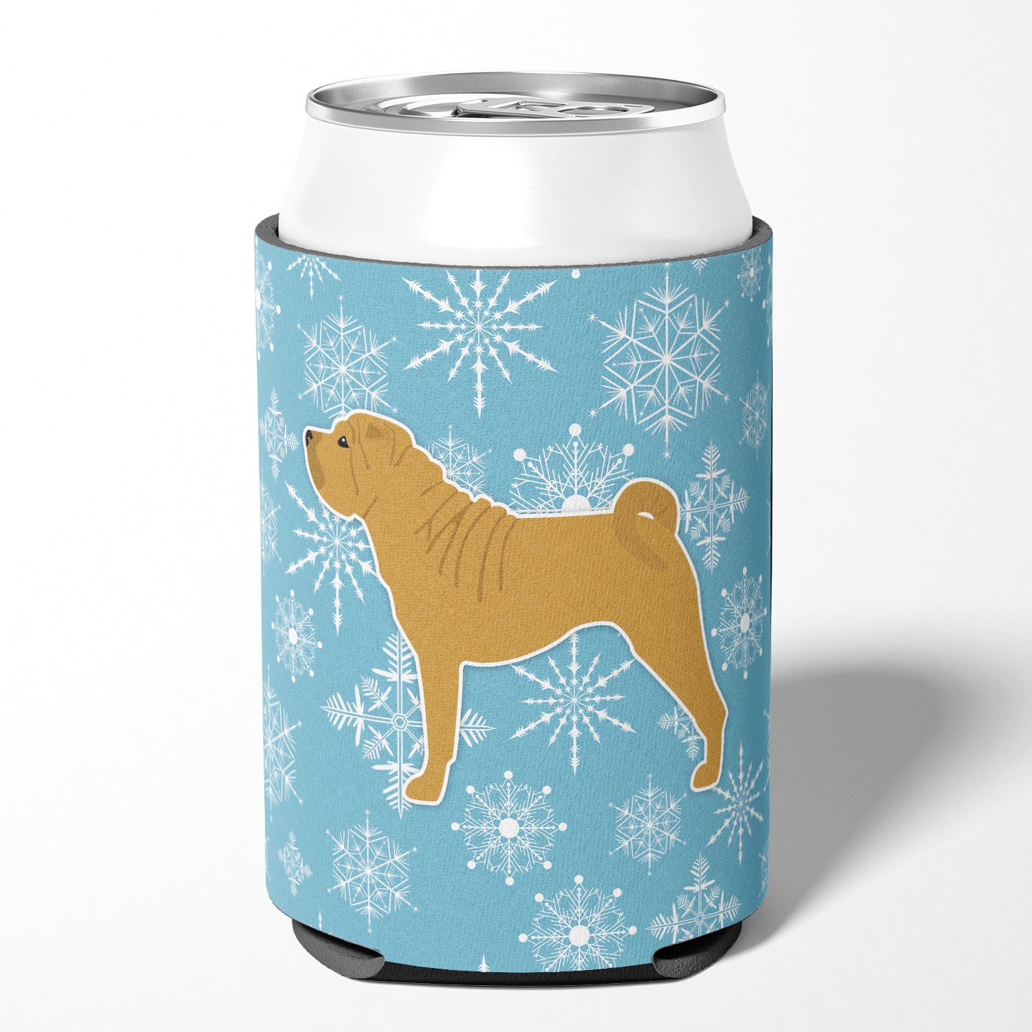 Winter Snowflake Shar Pei Merry Can or Bottle Hugger BB3552CC  the-store.com.