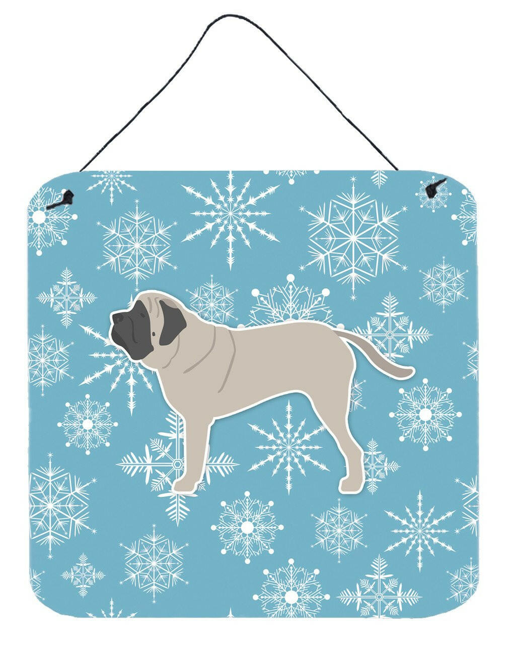 Winter Snowflake English Mastiff Wall or Door Hanging Prints BB3556DS66 by Caroline's Treasures