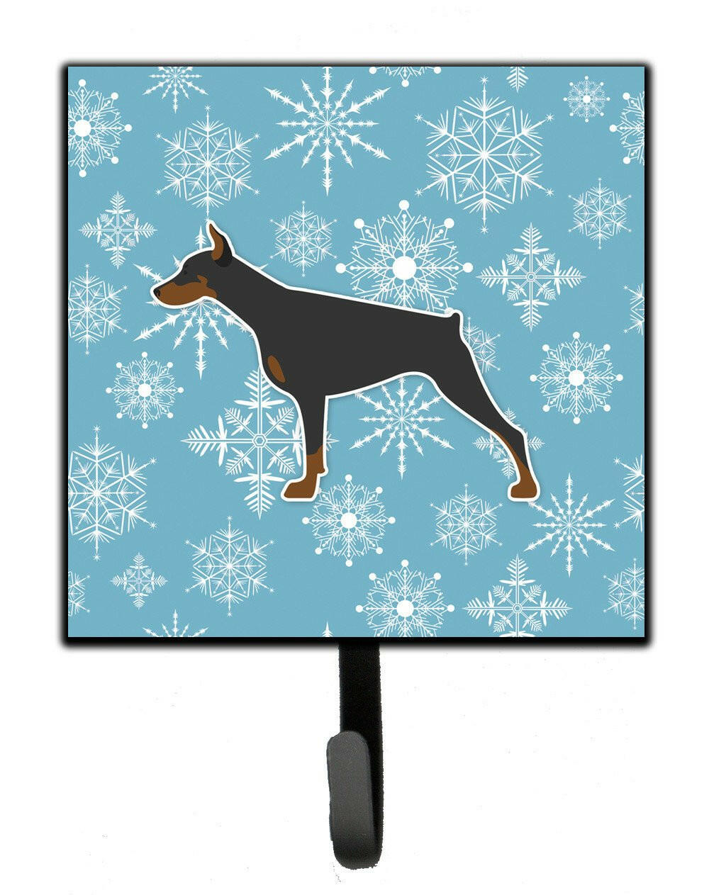 Winter Snowflake Doberman Pinscher Leash or Key Holder BB3560SH4 by Caroline's Treasures