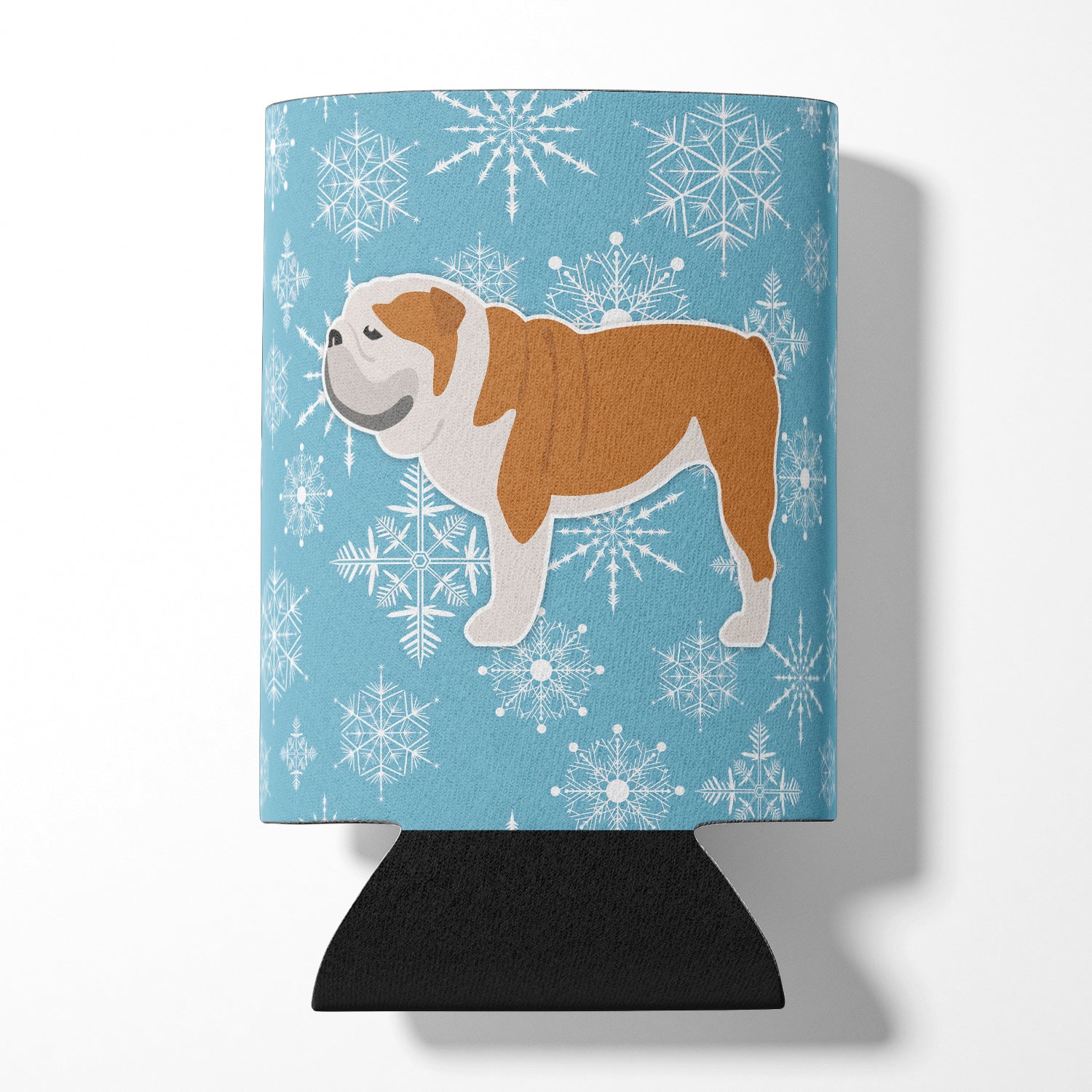 Winter Snowflake English Bulldog Can or Bottle Hugger BB3562CC  the-store.com.