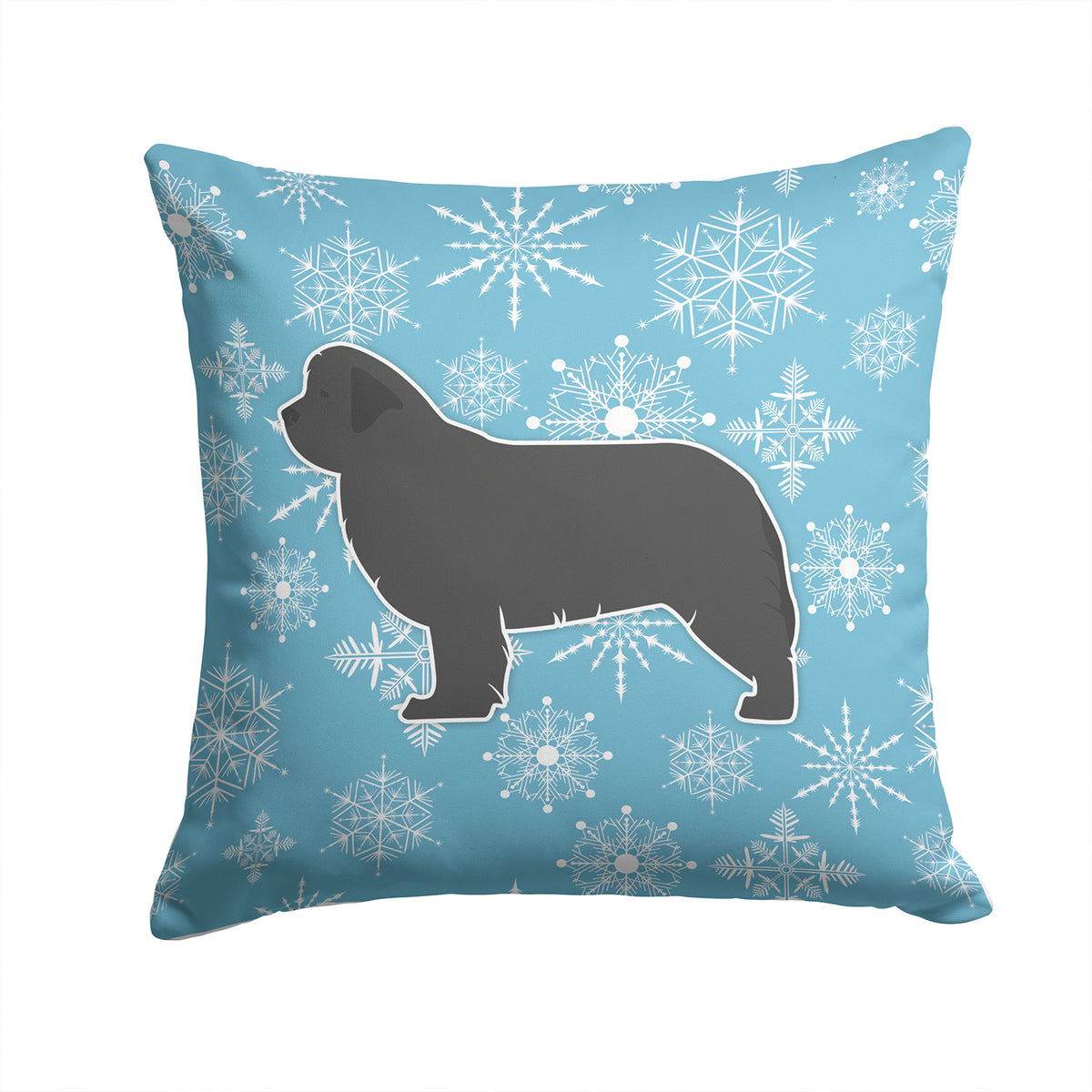 Winter Snowflake Newfoundland Fabric Decorative Pillow BB3564PW1414 - the-store.com