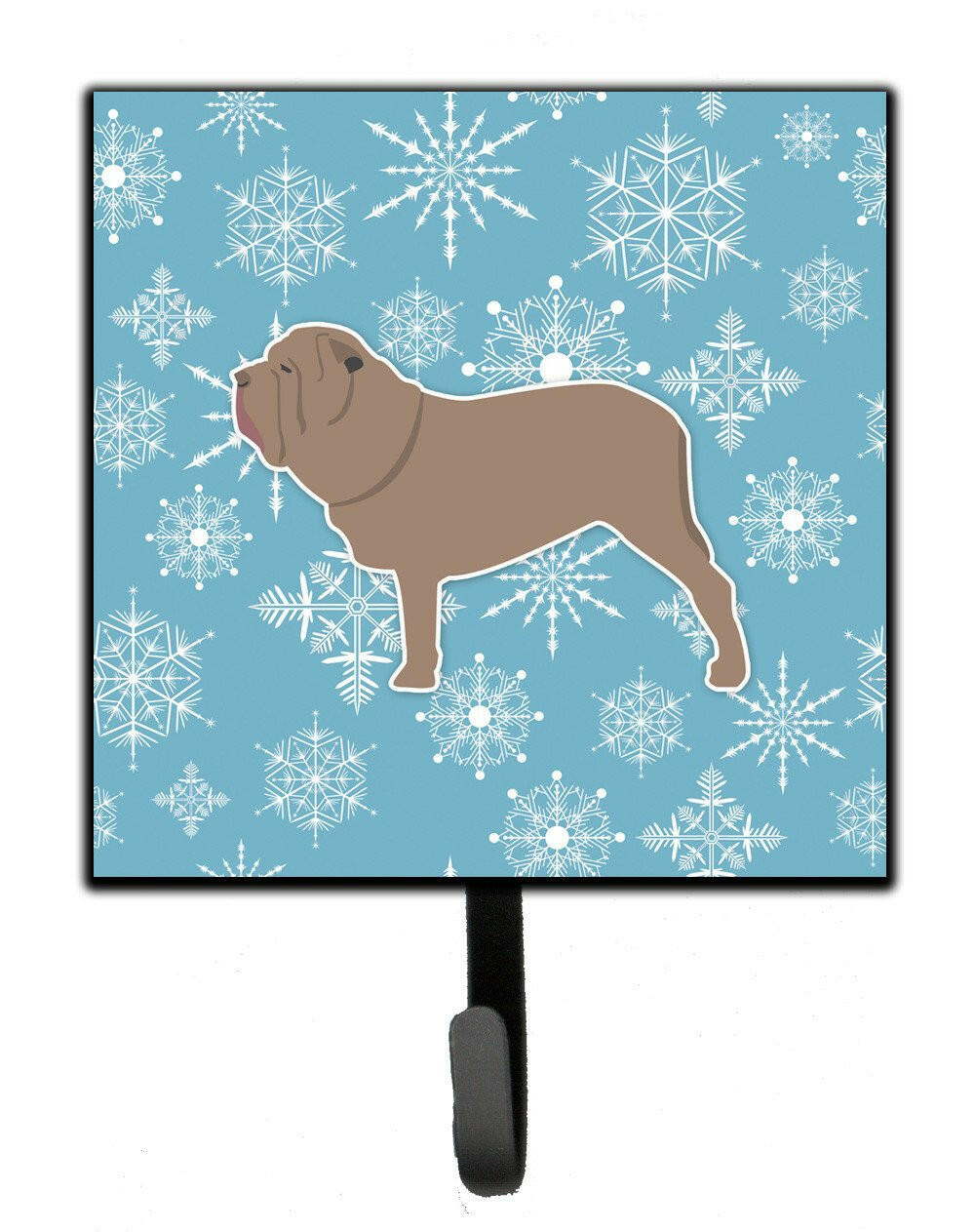 Winter Snowflake Neapolitan Mastiff Leash or Key Holder BB3565SH4 by Caroline&#39;s Treasures