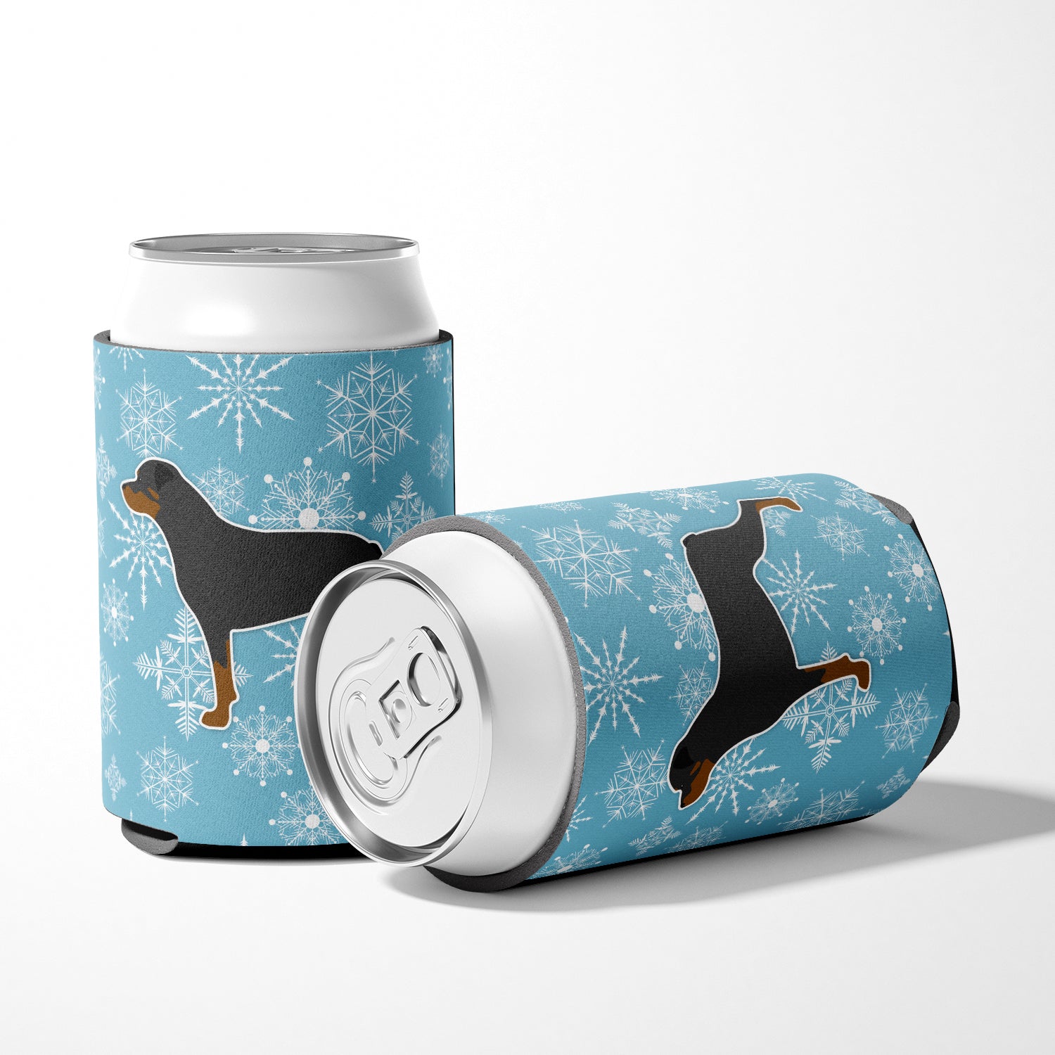 Winter Snowflake Rottweiler Can or Bottle Hugger BB3566CC  the-store.com.