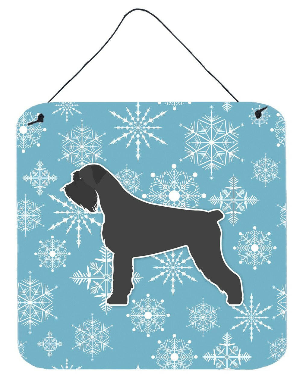 Winter Snowflake Giant Schnauzer Wall or Door Hanging Prints BB3573DS66 by Caroline&#39;s Treasures