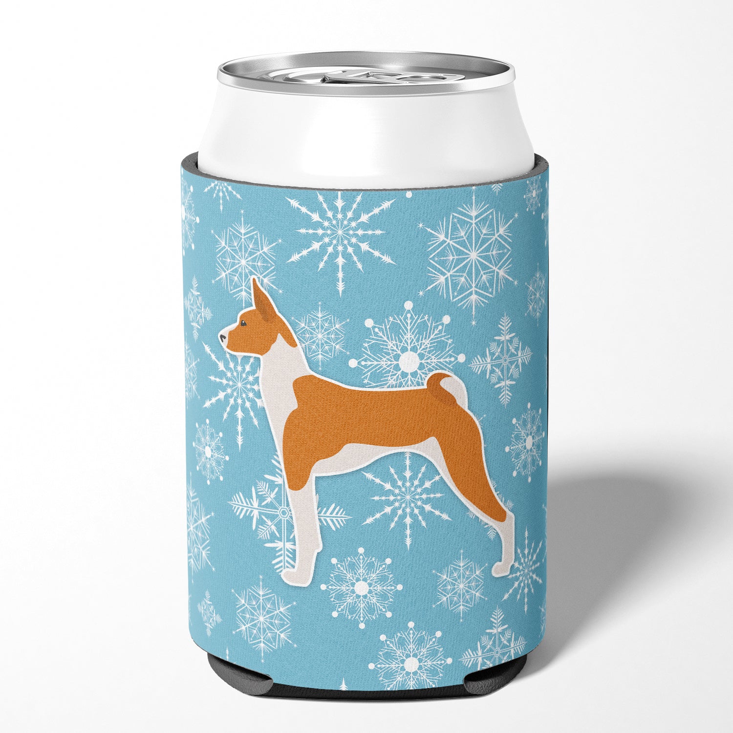 Winter Snowflake Basenji Can or Bottle Hugger BB3574CC  the-store.com.