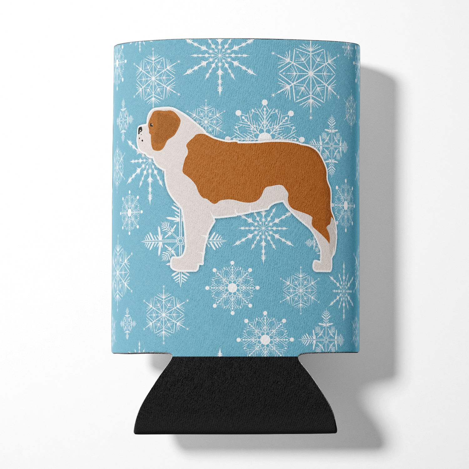 Winter Snowflake Saint Bernard Can or Bottle Hugger BB3576CC  the-store.com.