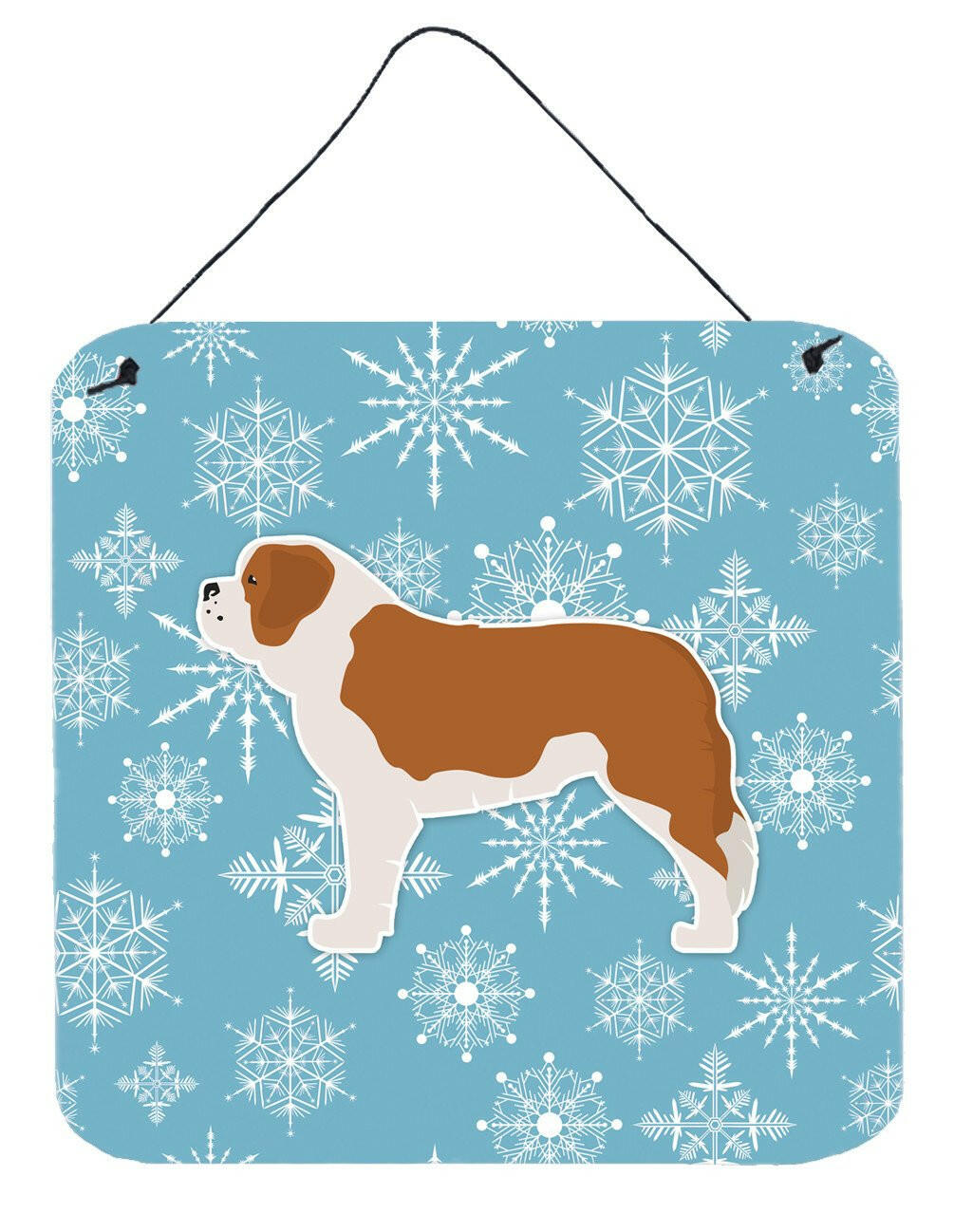 Winter Snowflake Saint Bernard Wall or Door Hanging Prints BB3576DS66 by Caroline's Treasures