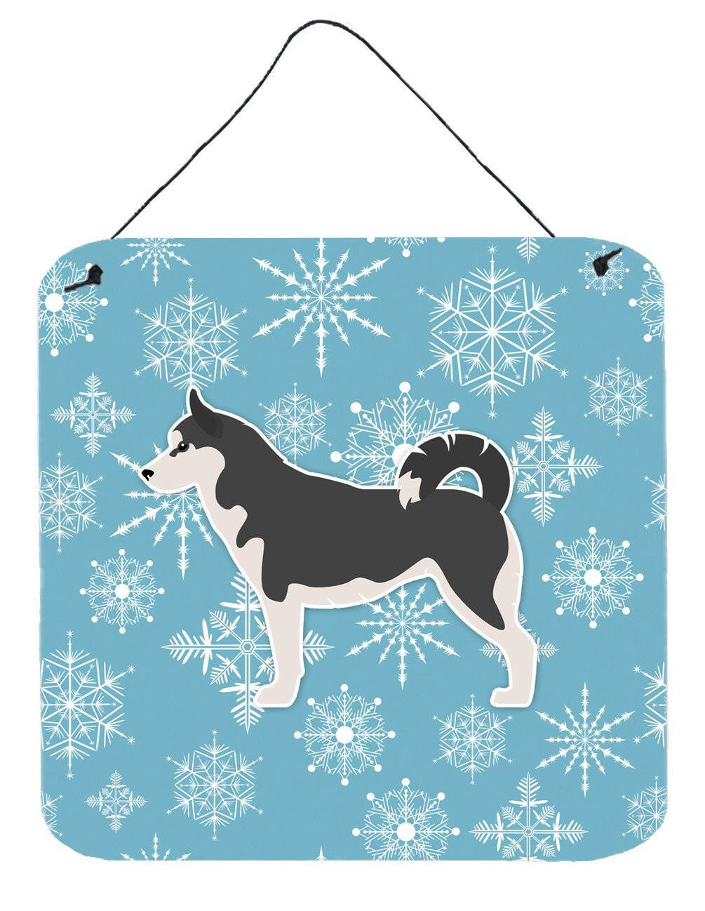 Winter Snowflake Siberian Husky Wall or Door Hanging Prints BB3580DS66 by Caroline&#39;s Treasures