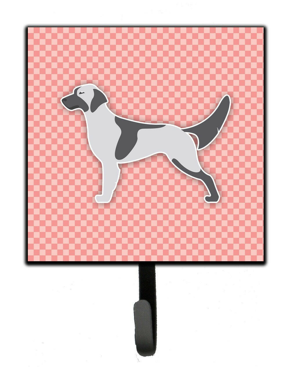 English Setter Checkerboard Pink Leash or Key Holder BB3581SH4 by Caroline&#39;s Treasures