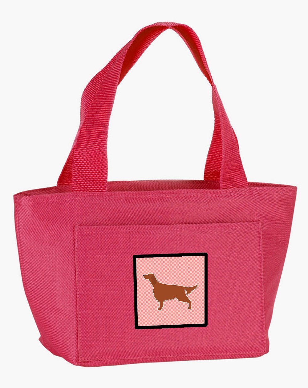 Irish Setter Checkerboard Pink Lunch Bag BB3593PK-8808 by Caroline&#39;s Treasures