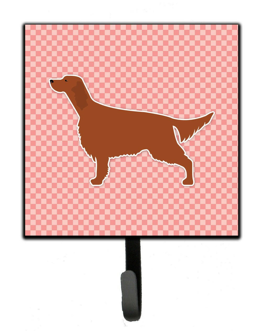 Irish Setter Checkerboard Pink Leash or Key Holder BB3593SH4 by Caroline&#39;s Treasures