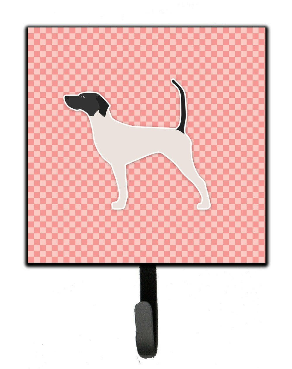 English Pointer Checkerboard Pink Leash or Key Holder BB3595SH4 by Caroline's Treasures