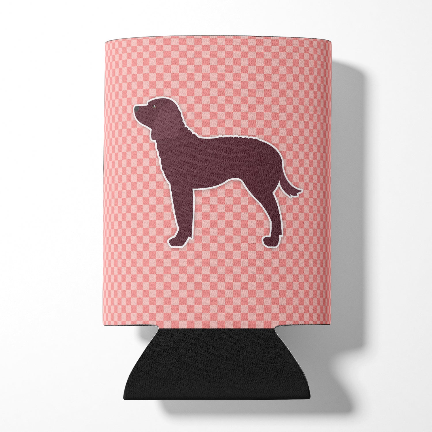 American Water Spaniel Checkerboard Pink Can or Bottle Hugger BB3601CC  the-store.com.