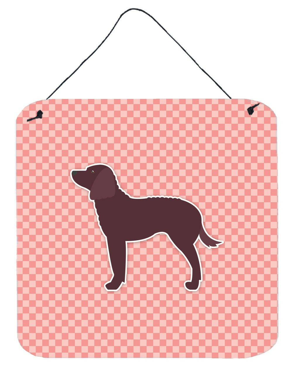 American Water Spaniel Checkerboard Pink Wall or Door Hanging Prints BB3601DS66 by Caroline's Treasures