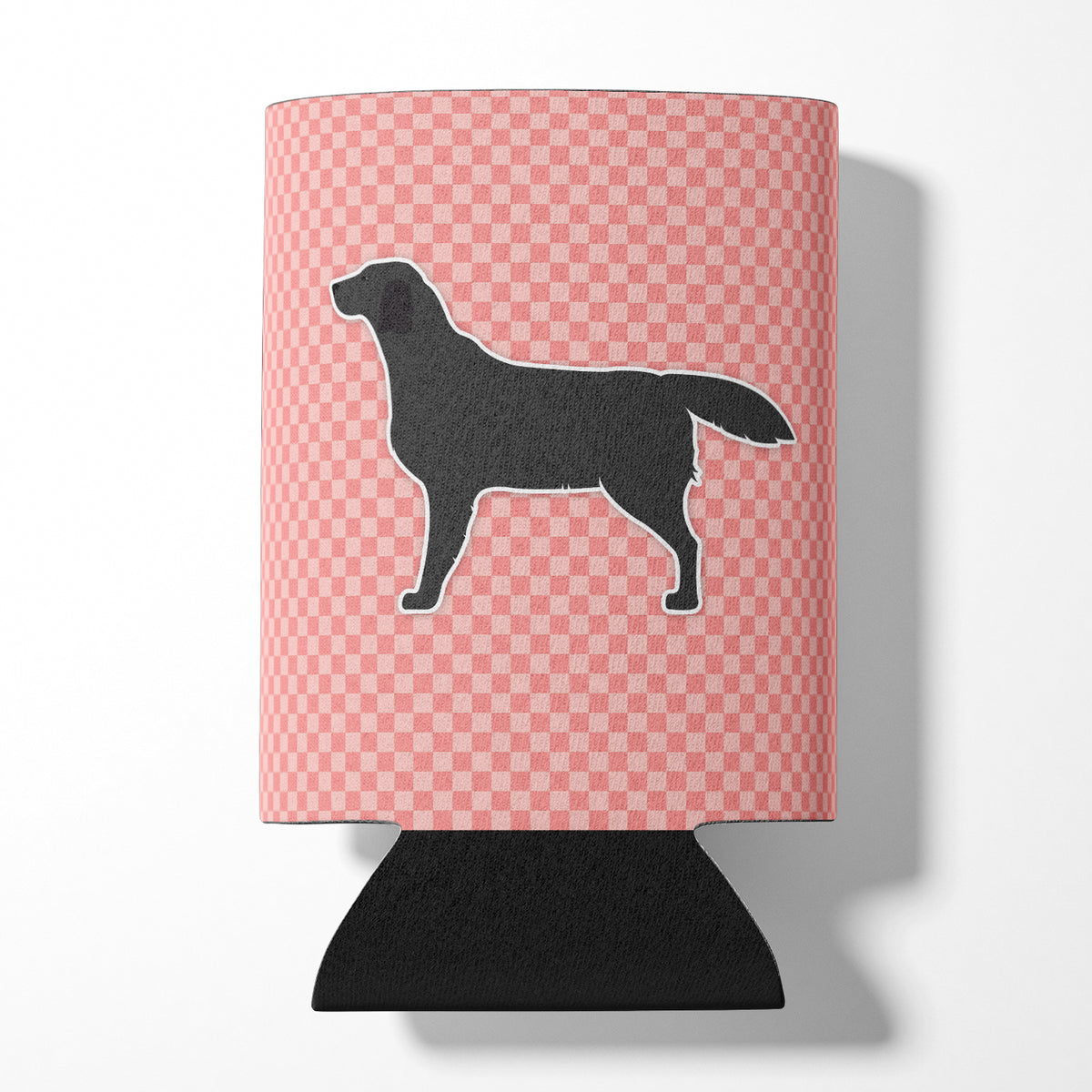 Black Labrador Retriever Checkerboard Pink Can or Bottle Hugger BB3608CC  the-store.com.