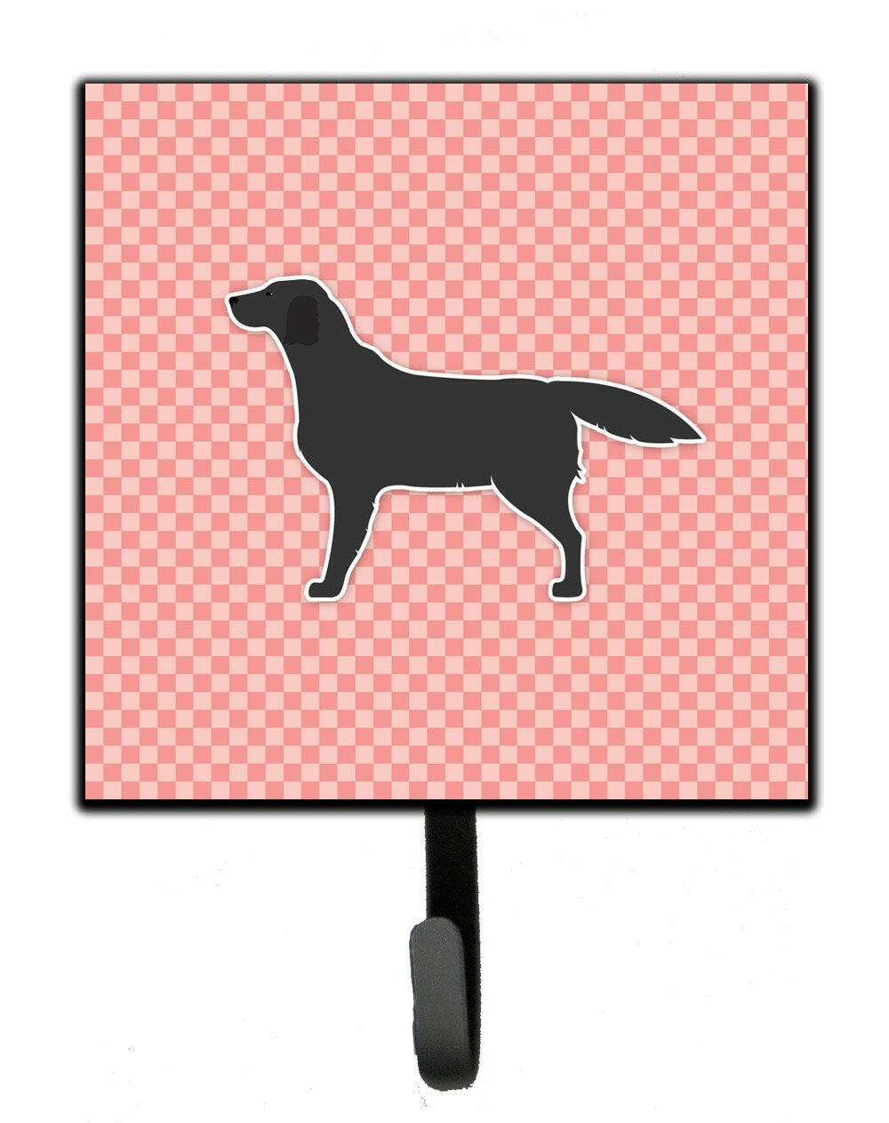 Black Labrador Retriever Checkerboard Pink Leash or Key Holder BB3608SH4 by Caroline's Treasures