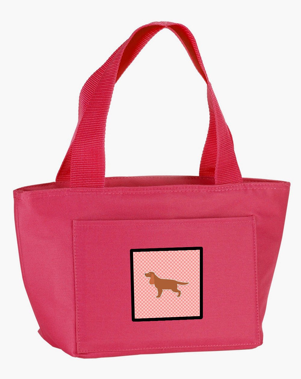 English Cocker Spaniel Checkerboard Pink Lunch Bag BB3612PK-8808 by Caroline&#39;s Treasures