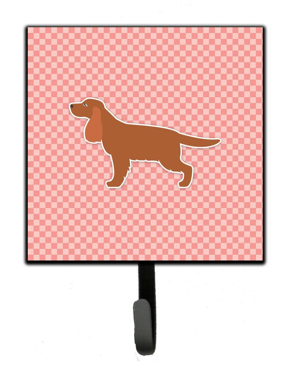 English Cocker Spaniel Checkerboard Pink Leash or Key Holder BB3612SH4 by Caroline's Treasures