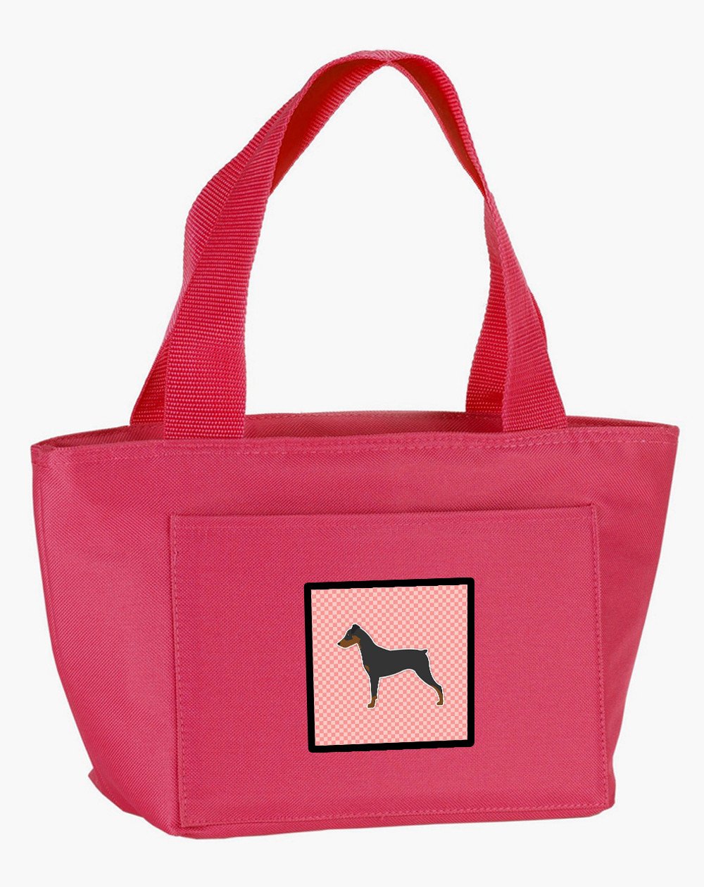 German Pinscher Checkerboard Pink Lunch Bag BB3613PK-8808 by Caroline&#39;s Treasures