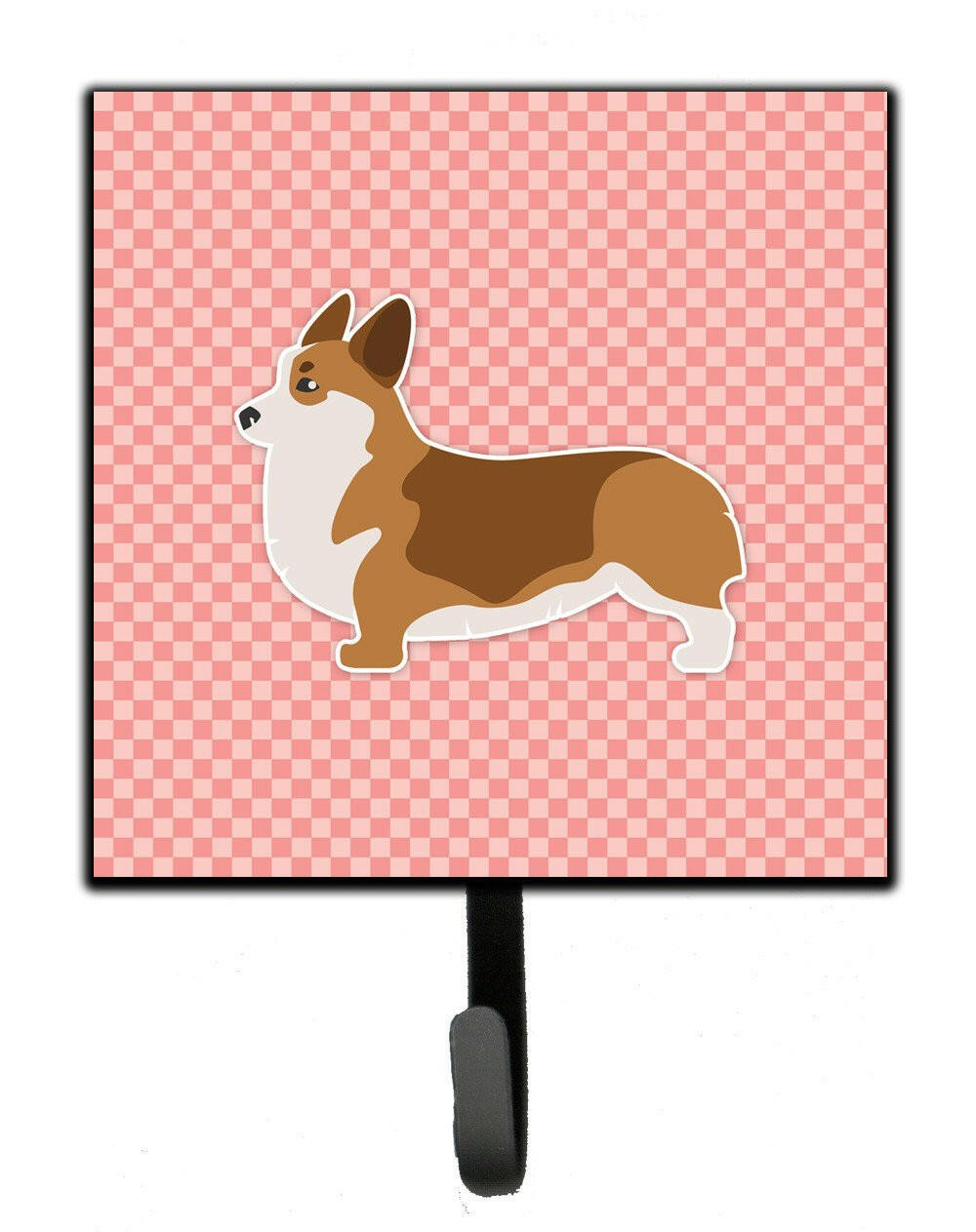 Corgi Checkerboard Pink Leash or Key Holder BB3620SH4 by Caroline&#39;s Treasures