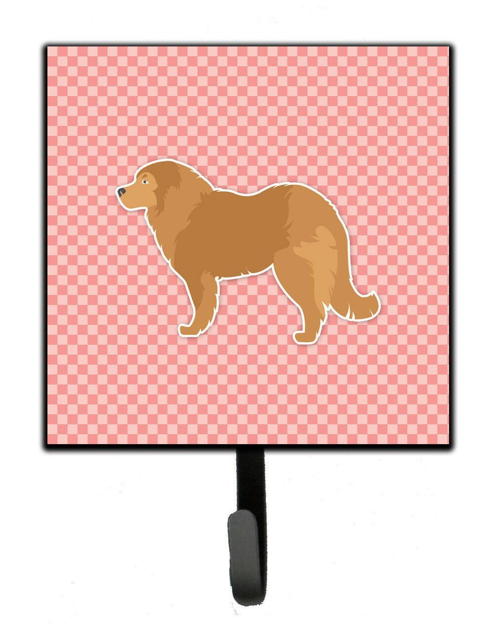 Caucasian Shepherd Dog Checkerboard Pink Leash or Key Holder BB3625SH4 by Caroline's Treasures