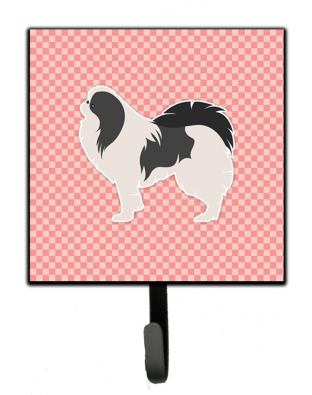 Japanese Chin Checkerboard Pink Leash or Key Holder BB3637SH4 by Caroline&#39;s Treasures