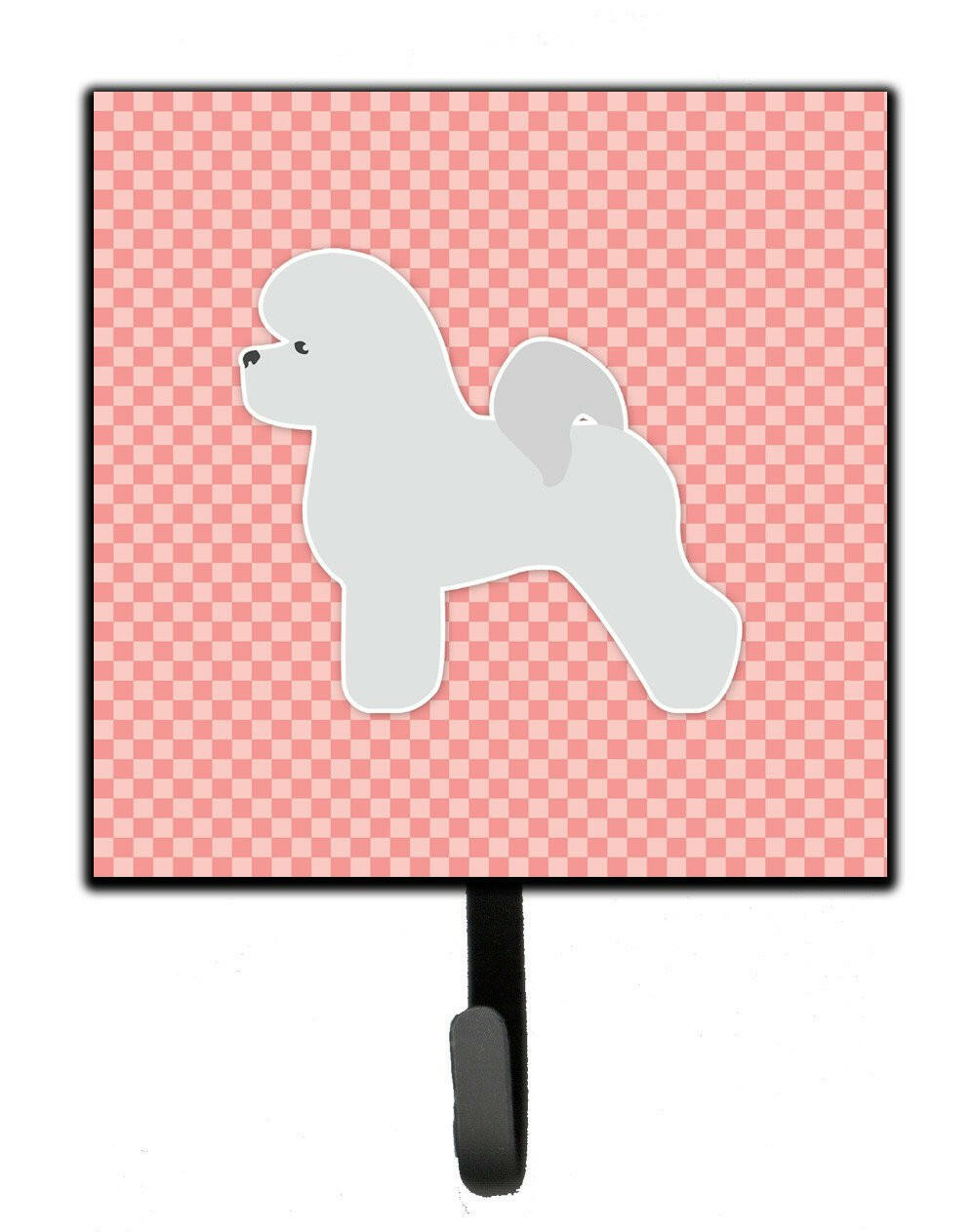 Bichon Frise Checkerboard Pink Leash or Key Holder BB3645SH4 by Caroline's Treasures