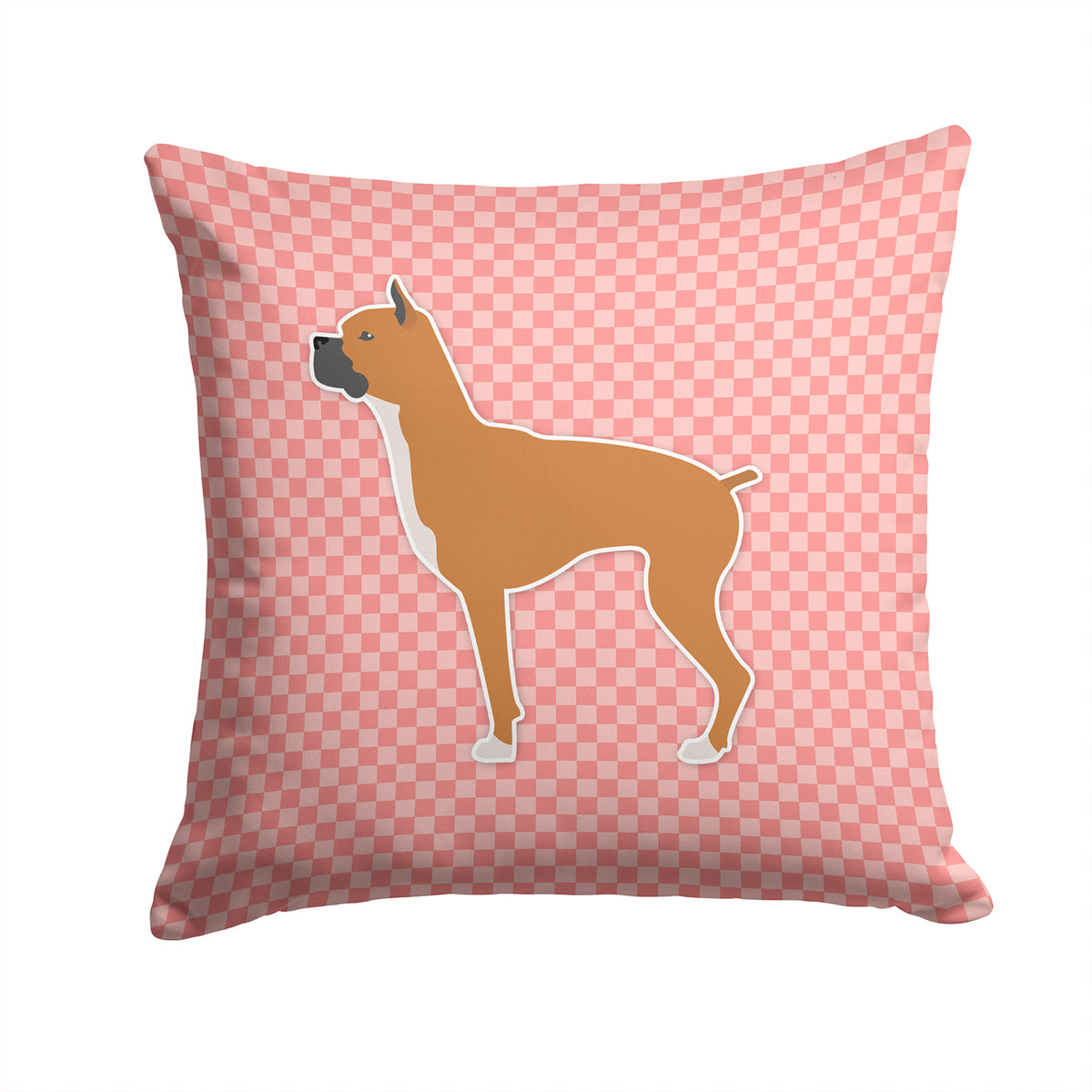 Boxer Checkerboard Pink Fabric Decorative Pillow BB3653PW1414 - the-store.com