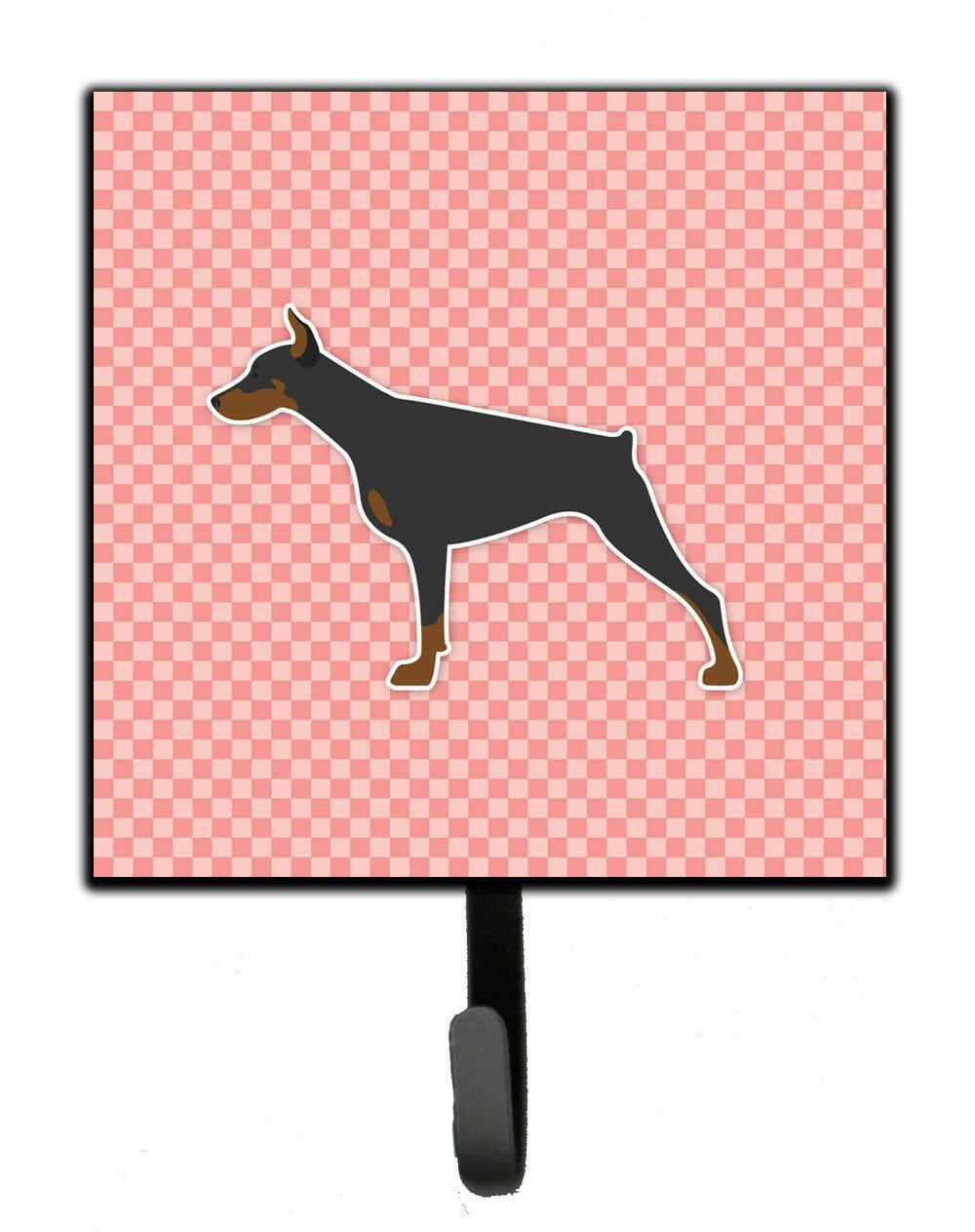 Doberman Pinscher Checkerboard Pink Leash or Key Holder BB3660SH4 by Caroline's Treasures