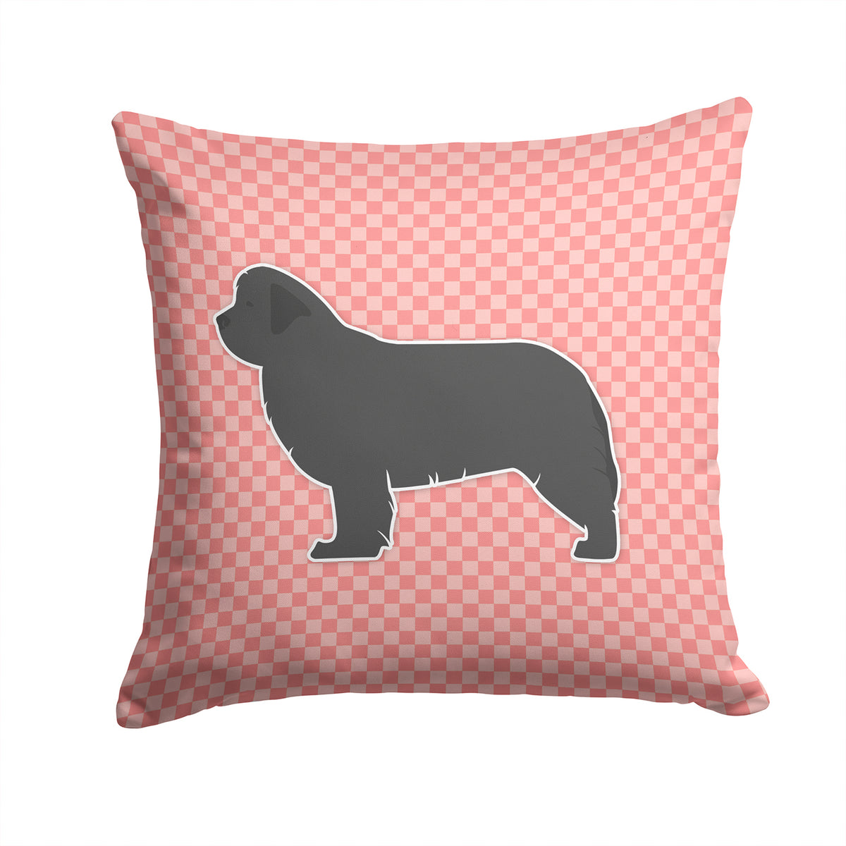 Newfoundland Checkerboard Pink Fabric Decorative Pillow BB3664PW1414 - the-store.com