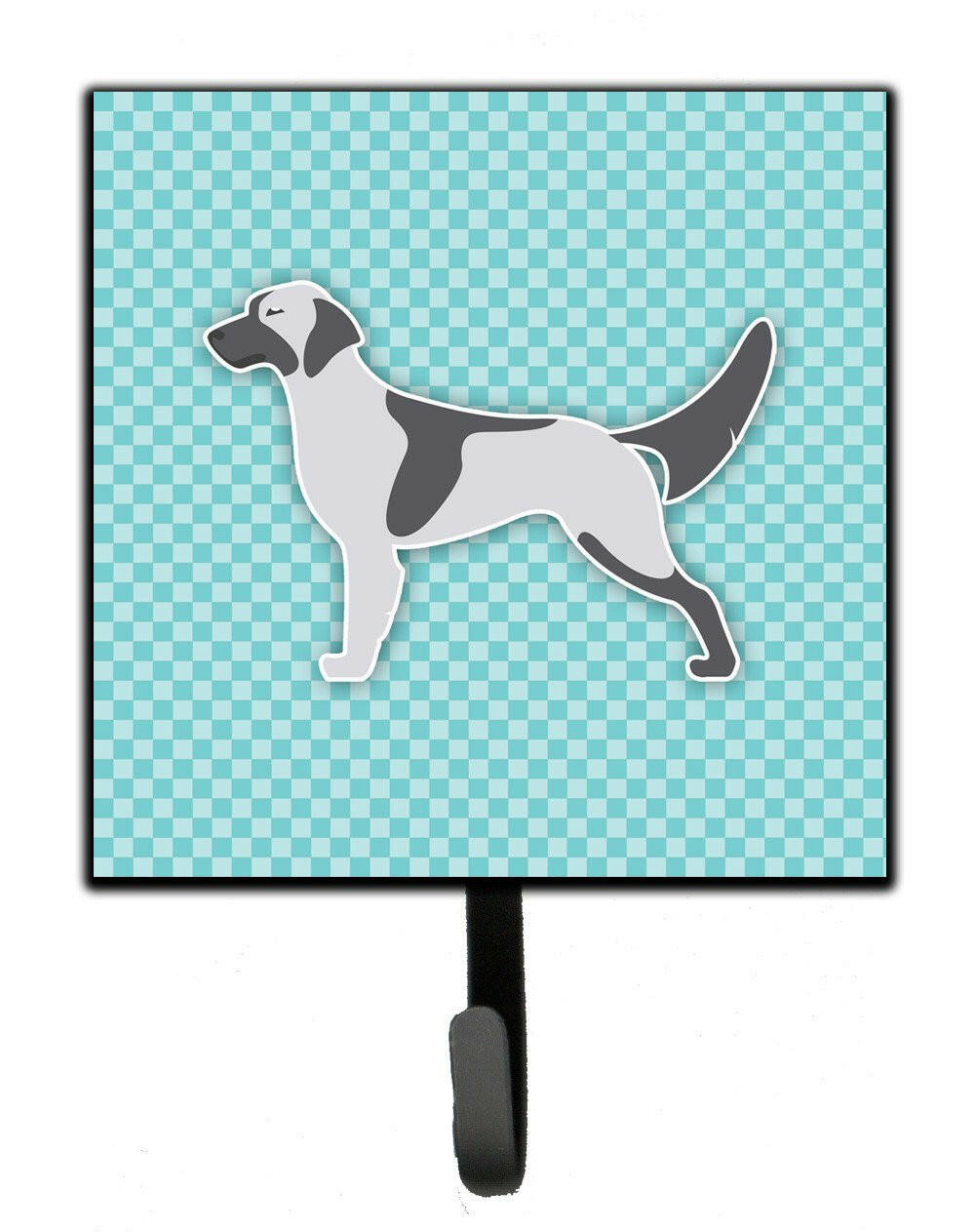 English Setter  Checkerboard Blue Leash or Key Holder BB3681SH4 by Caroline&#39;s Treasures