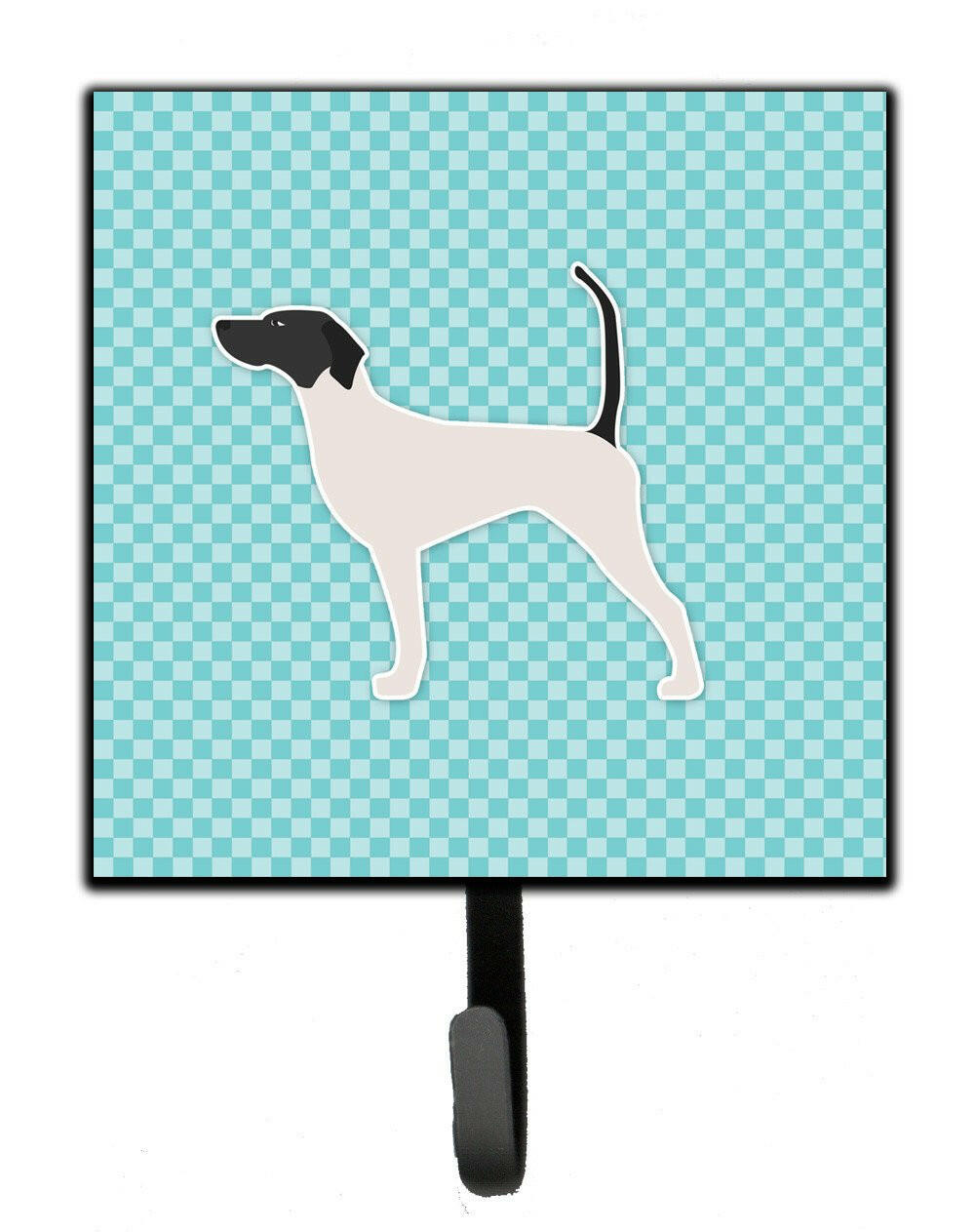 English Pointer  Checkerboard Blue Leash or Key Holder BB3695SH4 by Caroline&#39;s Treasures